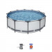 Каркасный бассейн круглый 366х100см+фильтр-насос Bestway Steel Pro Мах 56260 75_75