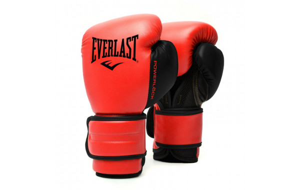 Боксерские перчатки тренировочные Everlast Powerlock PU 2 10oz красн. P00002309 600_380