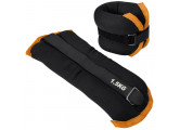 Утяжелители Sportex (2х1,5кг) (нейлон) в сумке (черный с оранжевой окантовкой) ALT Sport HKAW101-6