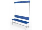 Скамейка для раздевалки с вешалкой, односторонняя, мягкая, 150см Glav 10.5000-1500