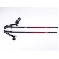 Палки для ходьбы треккинговые раздвижные с резиновой ручкой 115-135 см Techteam TT YETI NN011702 red