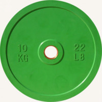 Диск обрезиненный 10кг Johns DR71025 - 10С зеленый