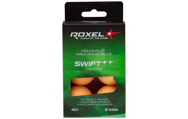Мячи для настольного тенниса Roxel 2* Swift, 6 шт, оранжевый 600_380