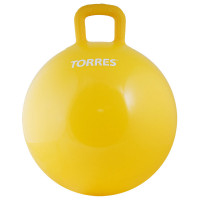 Мяч-попрыгун Torres AL121545 с ручкой, диам. 45 см, эласт. ПВХ, с насосом, желтый