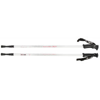 Палки для ходьбы треккинговые раздвижные с резиновой ручкой 115-135 см Techteam TT YETI NN009014 white