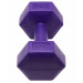 Гантель гексагональная, пластиковая 2 кг BaseFit DB-305 фиолетовый, 2 шт 75_75
