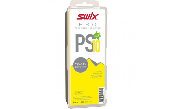 Парафин углеводородный Swix PS10 Yellow (0°С +10°С) 180 г. 600_380