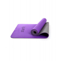 Коврик для йоги и фитнеса Core 173x61x0,5 см Star Fit FM-201 фиолетовый\серый