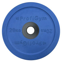 Диск Profigym олимпийский (51мм) обрезиненный 20 кг, синий ДОЦ-20/51
