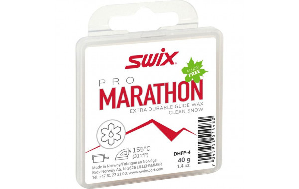 Парафин углеводородный Swix DHFF-4 Парафин Marathon white, 40g (Универсальная) 40 г. 600_380