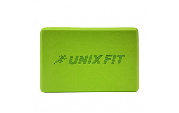 Блок для йоги и фитнеса 23х15х7см UnixFitt YBU200GGN зеленый 600_380