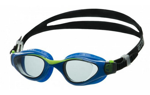 Очки для плавания Atemi M702 черный, голубой 600_380