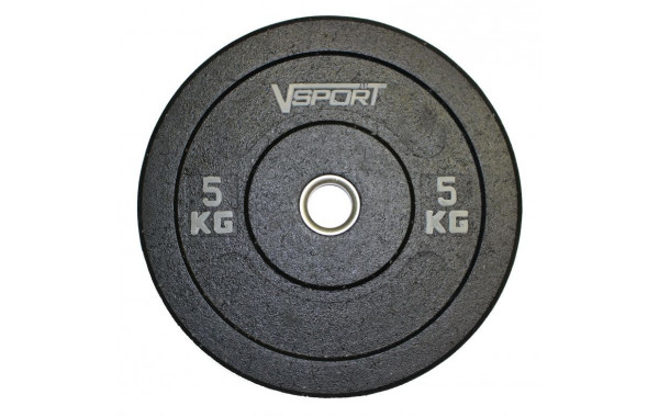 Диск бамперный V-Sport черный 5 кг FTX-1037-5 600_380