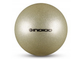 Мяч для художественной гимнастики d15см Indigo ПВХ IN119-SIL серебристый металлик с блестками