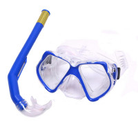 Набор для плавания взрослый Sportex маска+трубка (ПВХ) E41231 синий