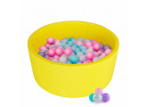 Детский сухой бассейн Kampfer Pretty Bubble (Желтый + 200 шаров розовый/мятный/жемчужный/сиреневый)