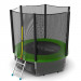 Батут с внешней сеткой и лестницей EVO Jump External 6ftt+ нижняя сеть, зеленый 75_75