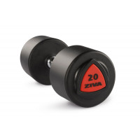 Гантель серии ZVO уретановое покрытие красная вставка 38 кг Ziva ZVO-DBPU-1025