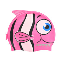 Шапочка для плавания Atemi FC104 рыбка розовая