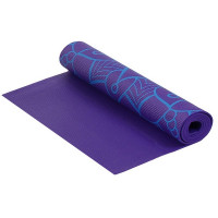 Коврик для фитнеса и йоги Larsen PVC 173х61х0,5см фиолетовый с принтом