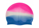 Шапочка для плавания Sportex силиконовая B31518-0 (розово/бело/голубой)