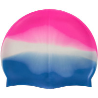 Шапочка для плавания Sportex силиконовая B31518-0 (розово/бело/голубой)