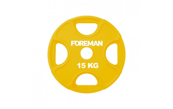 Диск уретановый Foreman X-Training D50 мм 15 кг FM\UPX-15KG\YL цветной 600_380