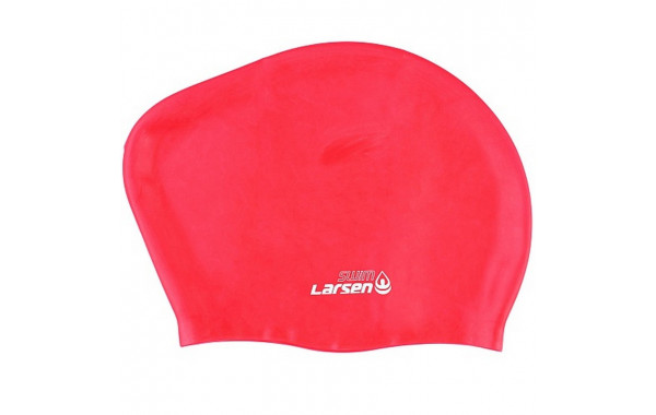 Шапочка плавательная для длинных волос Larsen SC804 красный 600_380