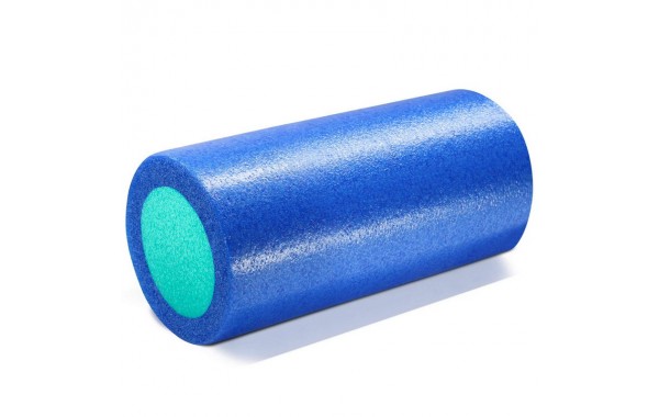 Ролик для йоги Sportex полнотелый 30x15cm PEF100-31 синий-зеленый 600_380