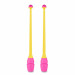 Булавы для художественной гимнастики Indigo 36 см, пластик, каучук, 2шт IN017-YP желтый-розовый 75_75