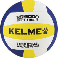 Мяч волейбольный Kelme 9806140-141, р. 5, 18 пан., синт.кожа (ПУ), клееный, бело-желто-синий