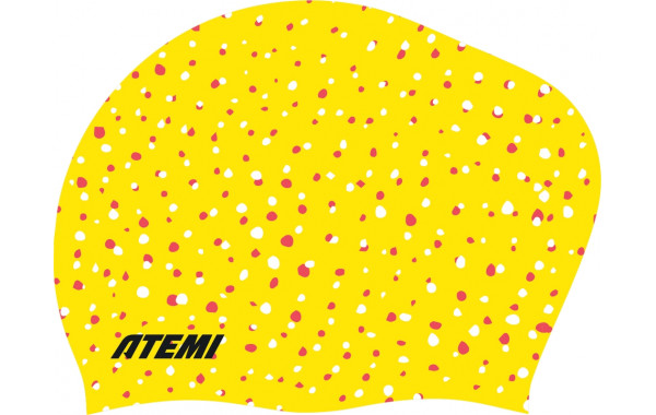 Шапочка для плавания Atemi long hair cap Point yellow TLH1PY принт 600_380