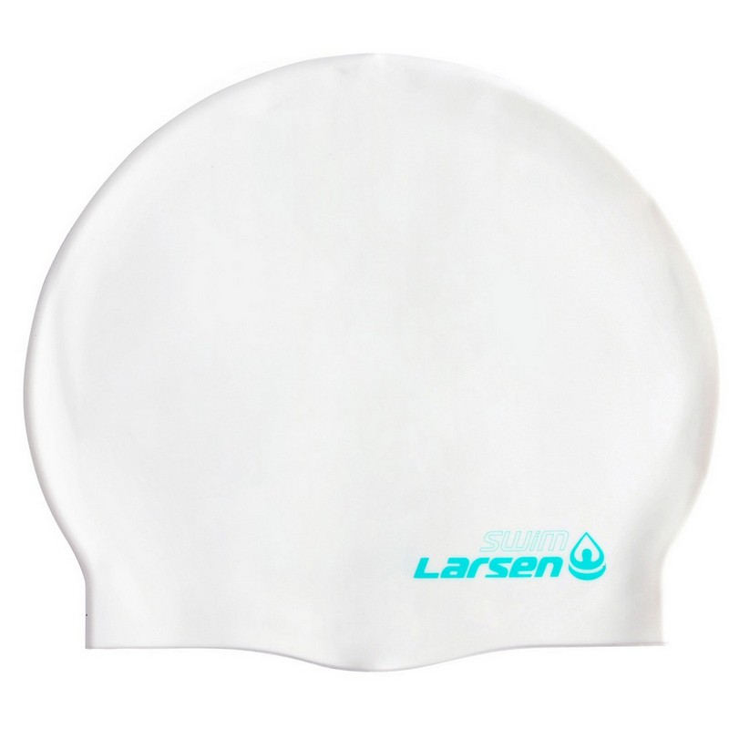 Шапочка для плавания Larsen MC43, силикон, белый 800_800