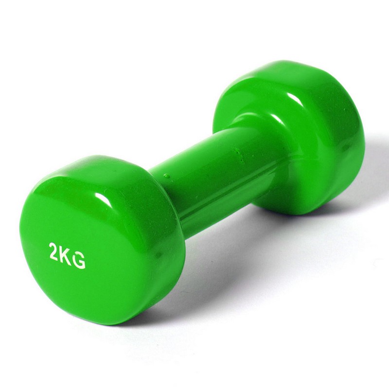 Гантель Sportex виниловая York 2,0 кг B35016 зеленая 800_800