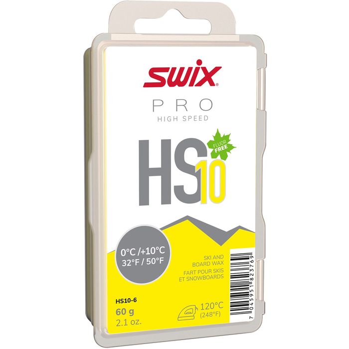 Парафин углеводородный Swix HS10 Yellow (0°С +10°С) 60 г. 700_700