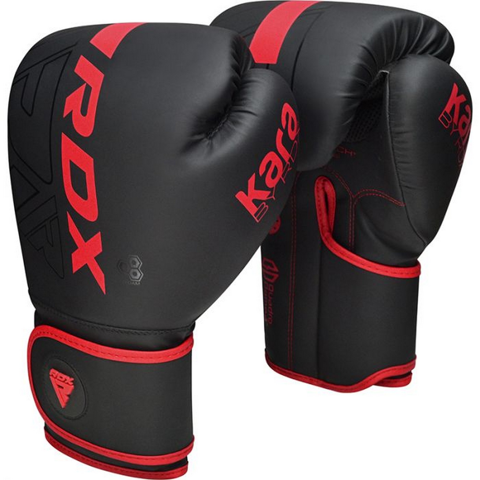 Перчатки тренировочные RDX BGR-F6MR-10OZ черный\красный матовый 2000_2000