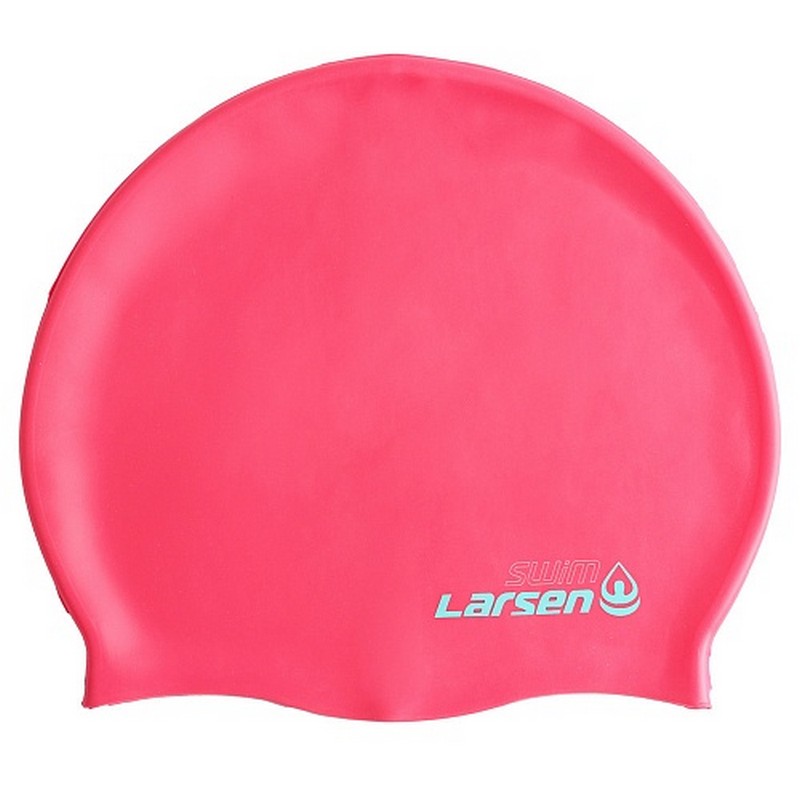 Шапочка для плавания Larsen MC48, силикон, розовый 800_800
