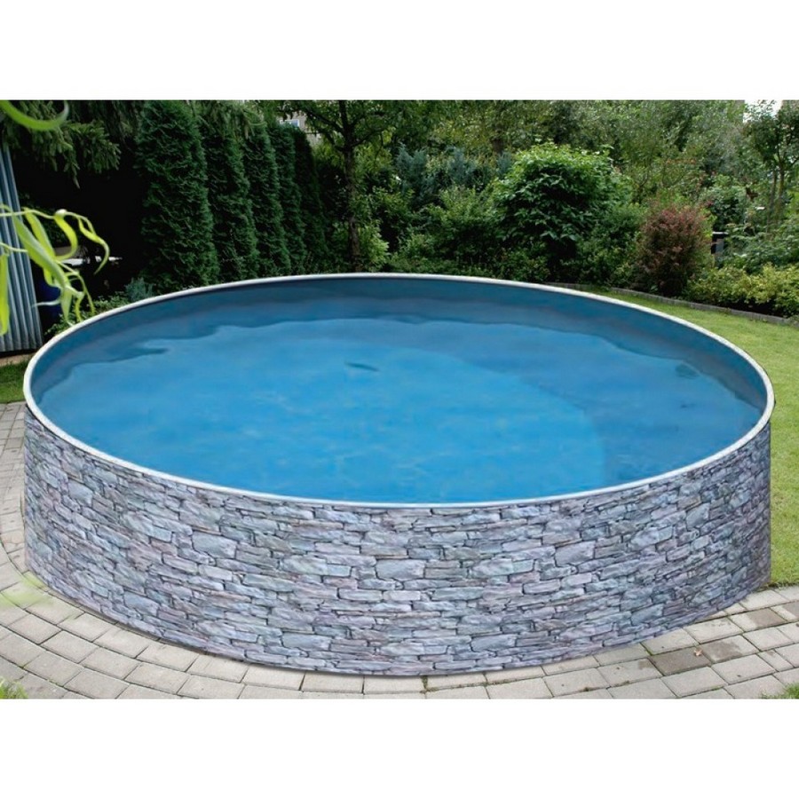 Морозоустойчивый бассейн Azuro Stone круглый 5х1,2 м Comfort 900_900