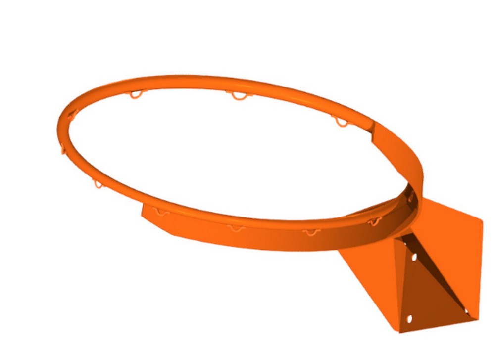Кольцо баскетбольное метал ФСИ №7 (пруток 16мм)100х110мм с усилителем из полосы, вандаллоустойчивое 9195 1000_704