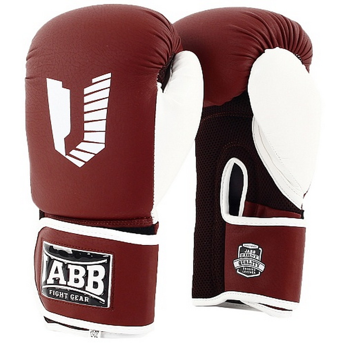 Боксерские перчатки Jabb JE-4056/Eu Air 56 коричневы/белый 10oz 700_700