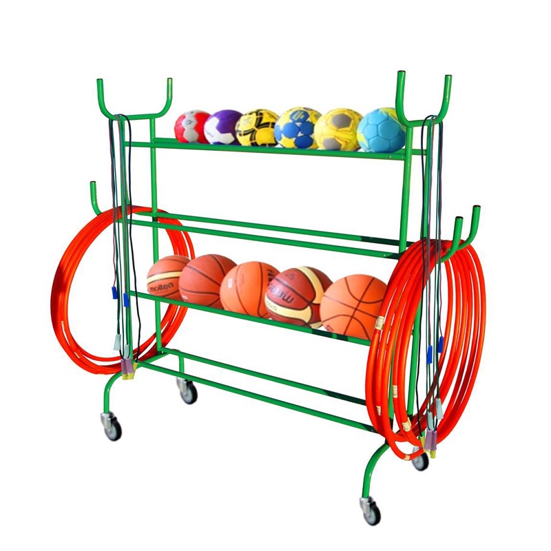 Стеллаж на колесах для мячей-обручей-прыгалок (разборный) Dinamika ZSO-003562 800_800