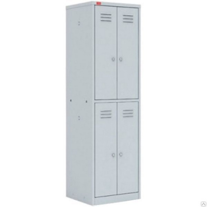 Шкаф металлический (2 секции, 4 отдел.) 1860х600х500 мм 700_700
