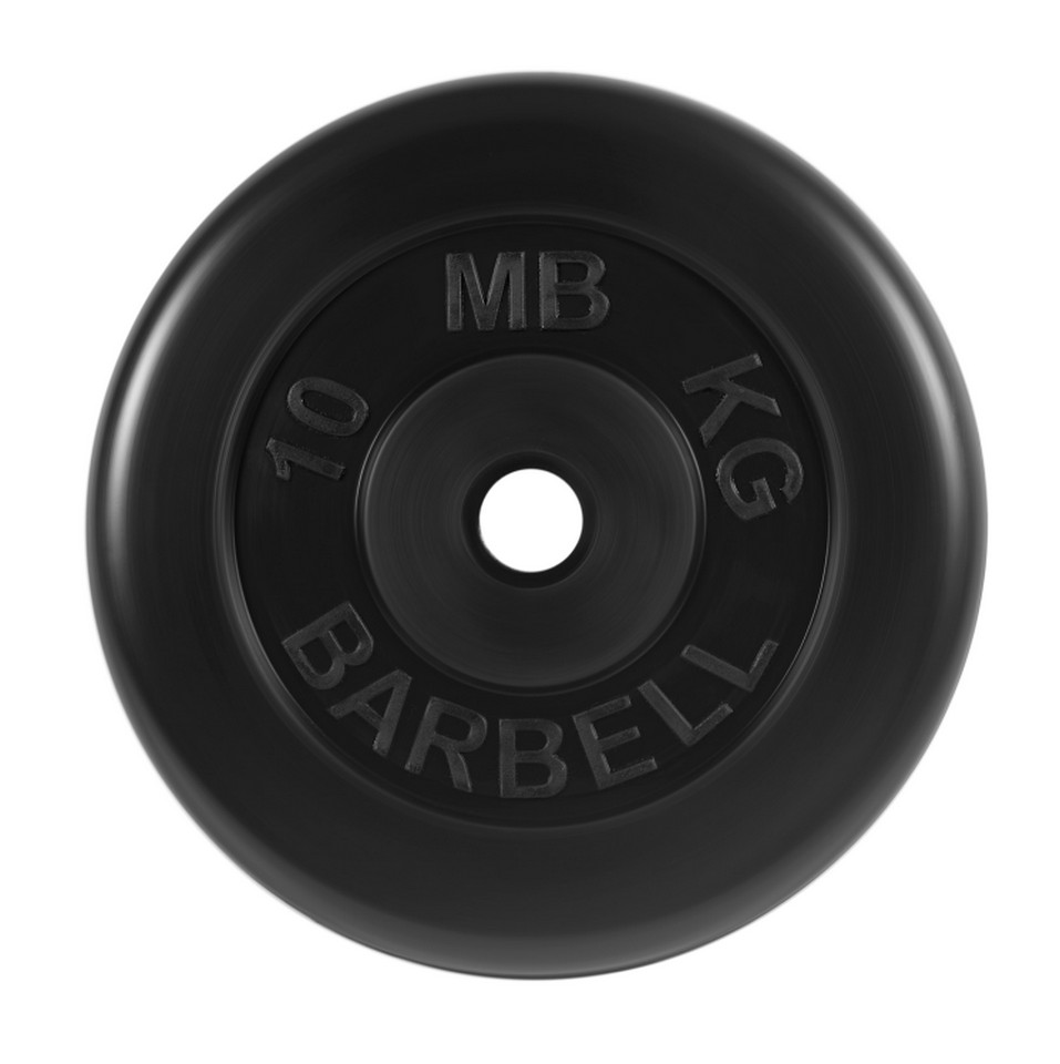 Диск обрезиненный d31мм MB Barbell MB-PltB31-10 10 кг черный 957_960