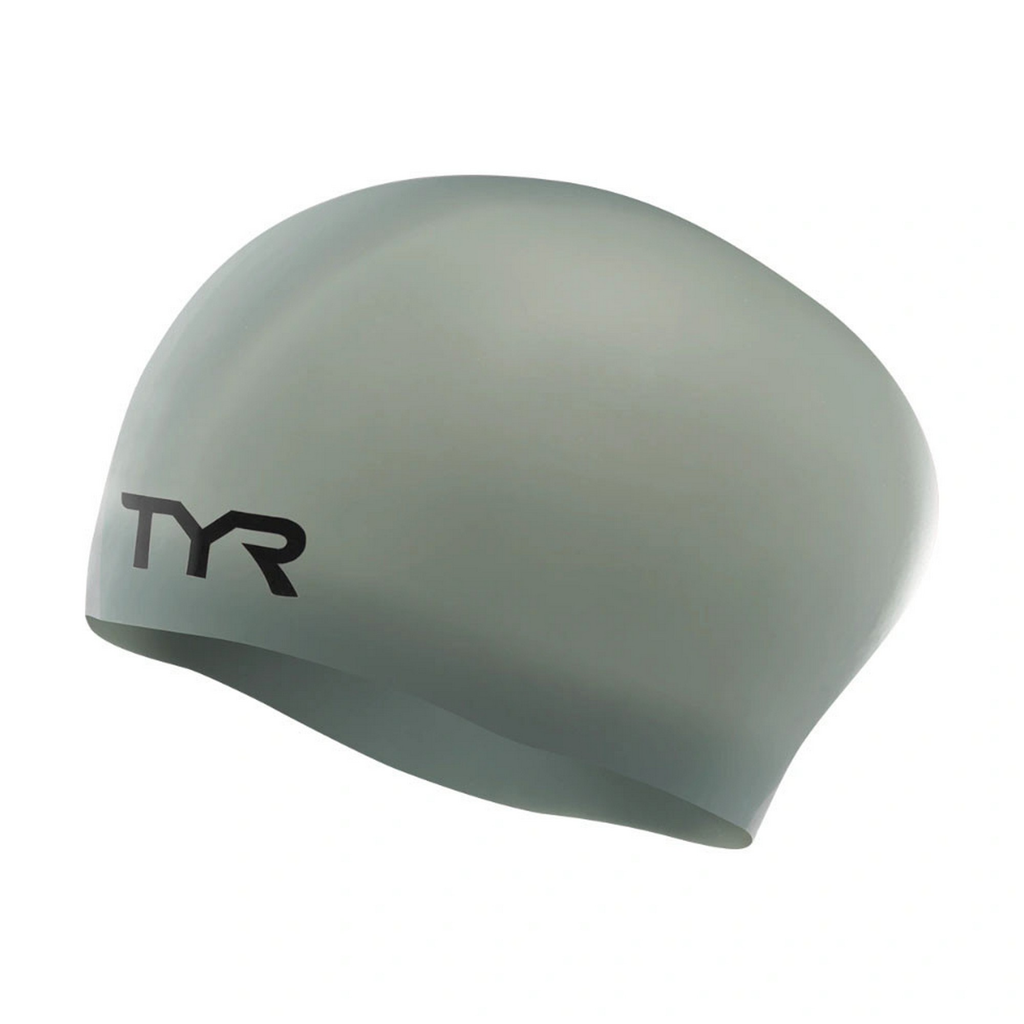 Шапочка для плавания TYR Long Hair Wrinkle-Free Silicone Cap LCSL-019 серый 2000_2000