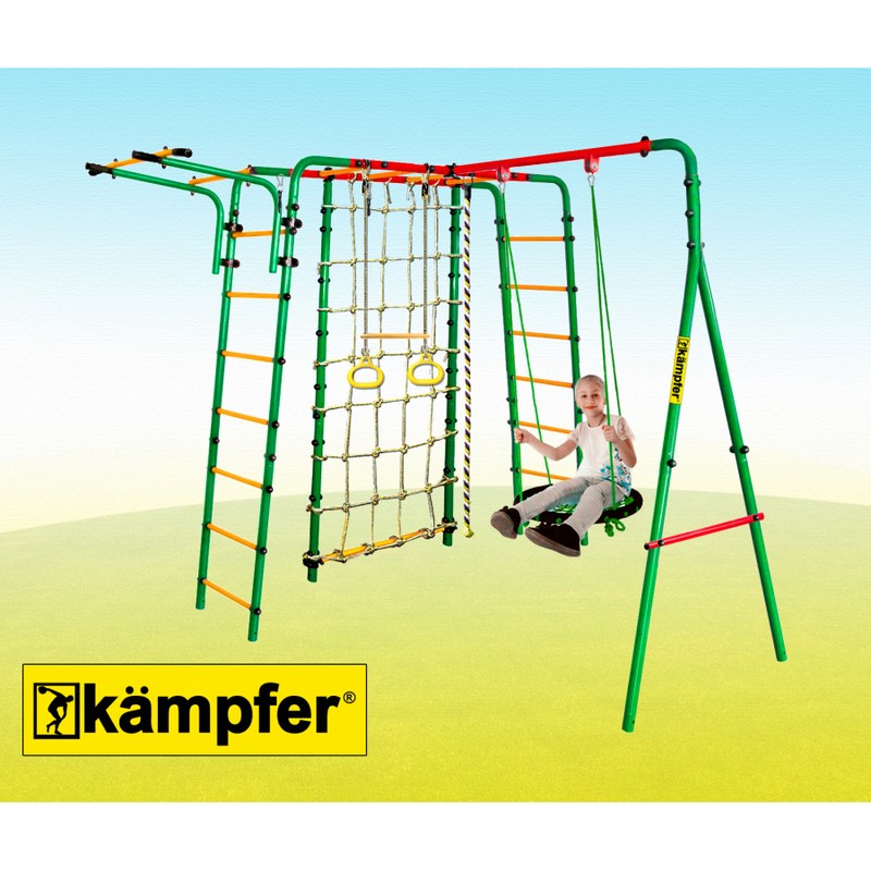 Спортивно-игровой комплекс Kampfer Kindisch Гнездо среднее 800_800
