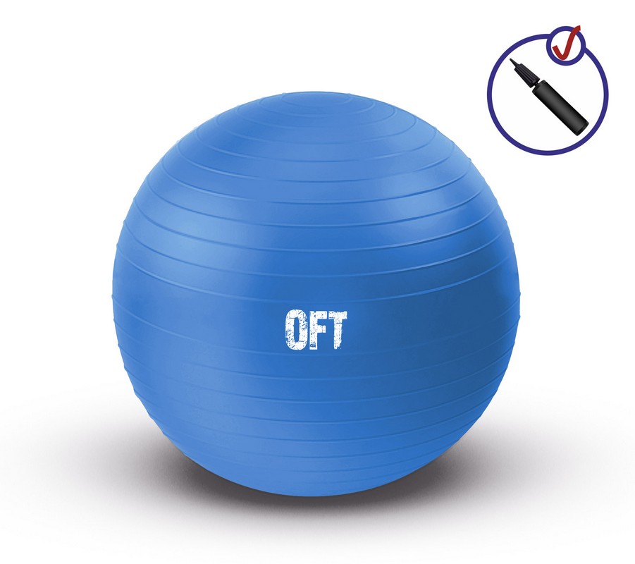 Гимнастический мяч Original Fit.Tools FT-GBR-75BS (75 см) синий 901_800