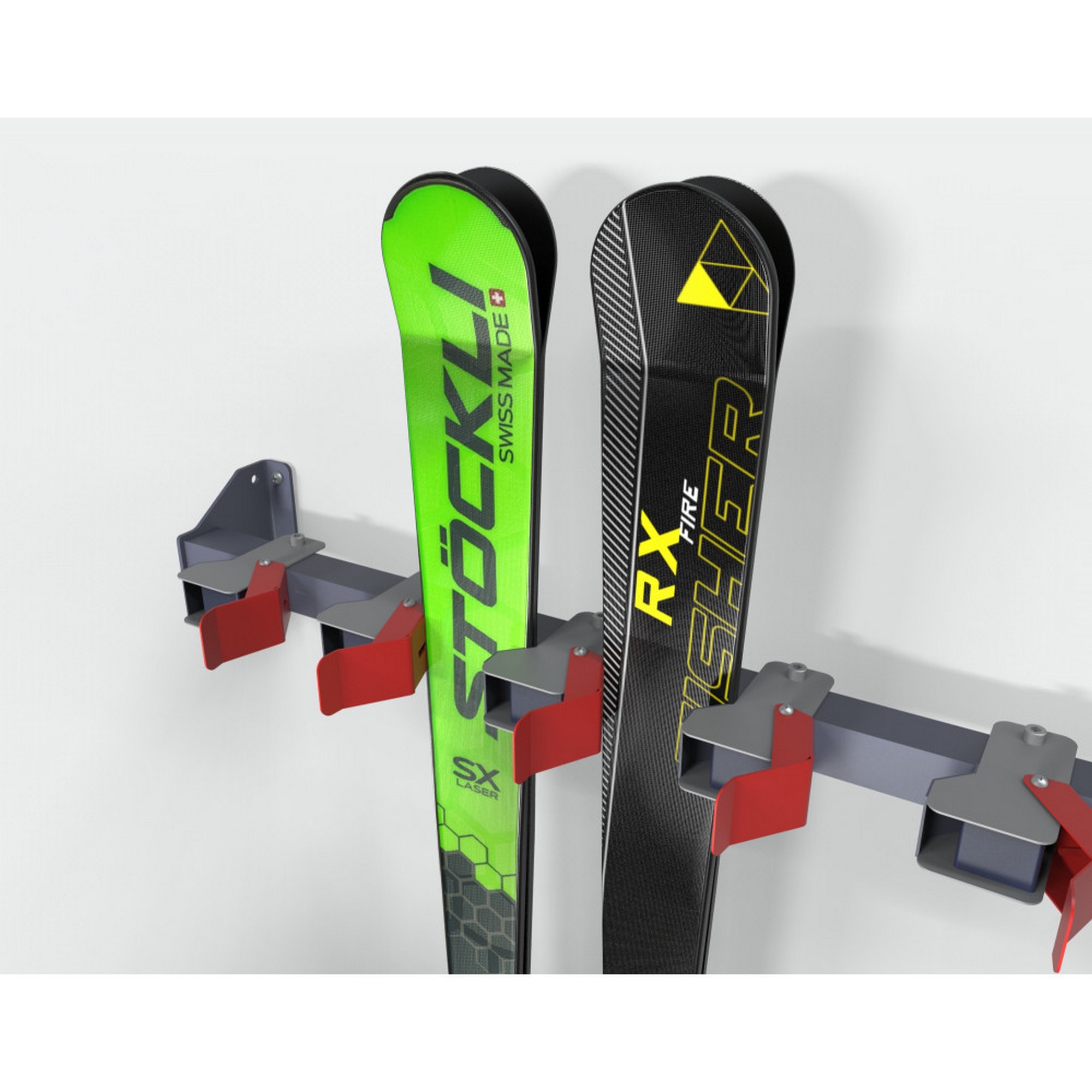 Вешалка ClipS для горных лыж, пристенная 13х207х22,5см Gefest ClipS-013 2000_2000