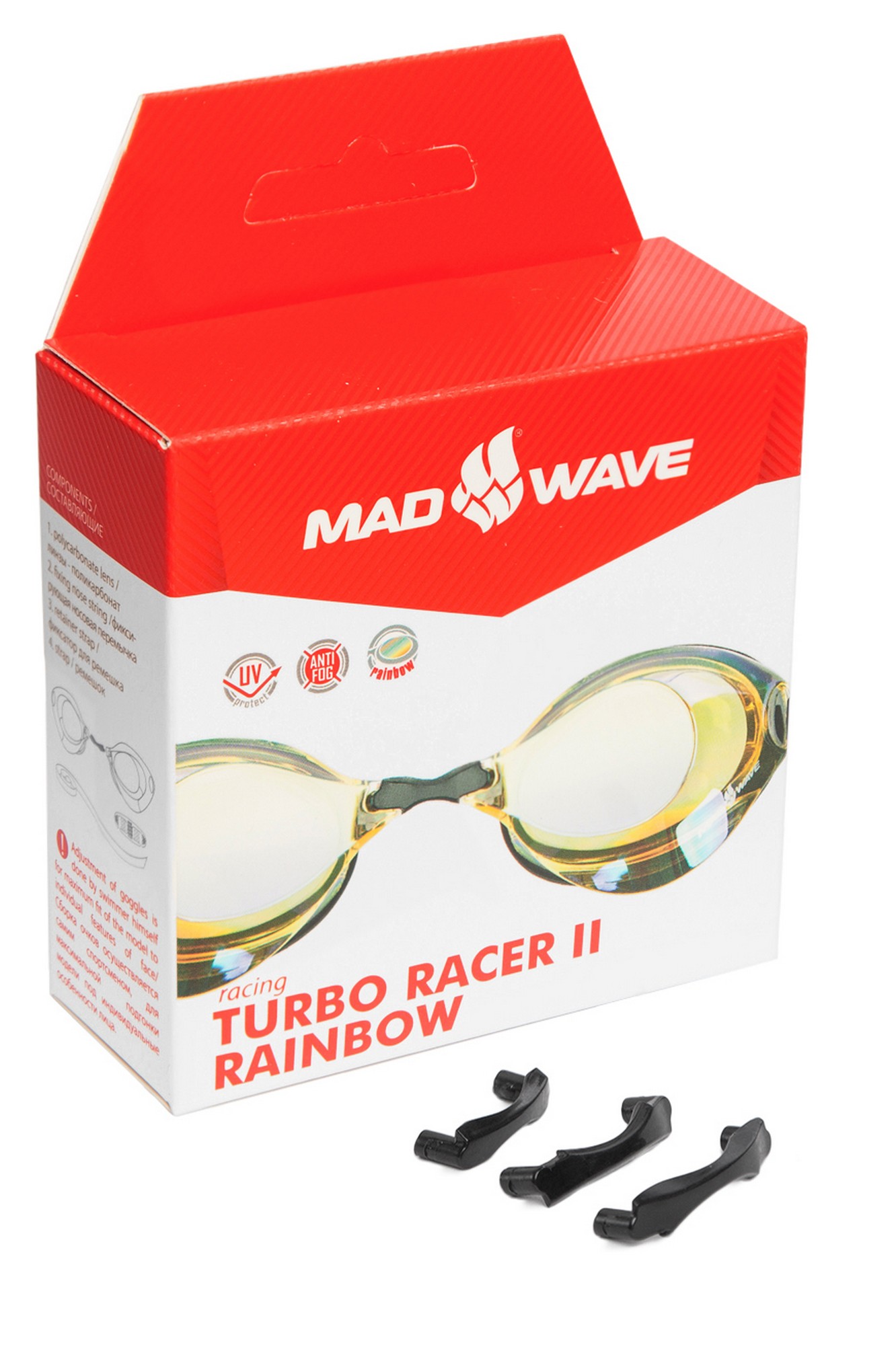 Стартовые очки Mad Wave Turbo Racer II Rainbow M0458 06 0 06W 1332_2000