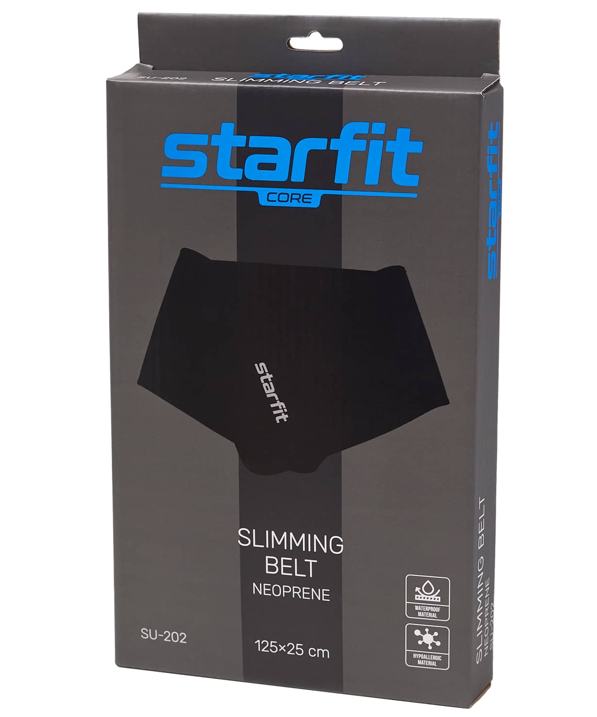 Пояс для похудения Star Fit SU-202 неопреновый, 125x25см, черный 1230_1479