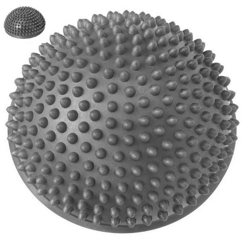 Полусфера массажная круглая надувная Sportex C33513-5 (серый) (ПВХ) d-16 см 800_800